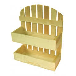 Etagère bois barrière 2 compartiments 28 x 35 x 12 cm