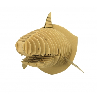 maquette en carton a assembler trophee requin 30 x 34 x 32 cm