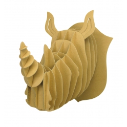 maquette en carton a assembler trophee rhinoceros 25 x 20 x 27 cm