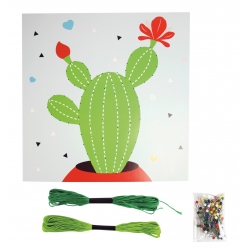 string art cactus 21 x 21 cm