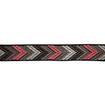 cordon esprit ethnique noir tissage fleche 25 cm x 1 m
