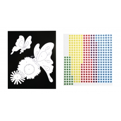 tableau sticker au numero avec sticker epoxy papillon 22 x 185 cm