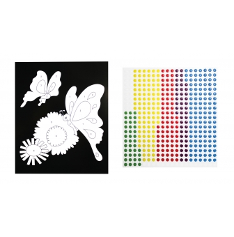 tableau sticker au numero avec sticker epoxy papillon 22 x 185 cm
