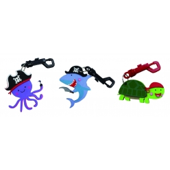 kit porte cles pirate porte clefs x 3 formes mousse x 18 pcs