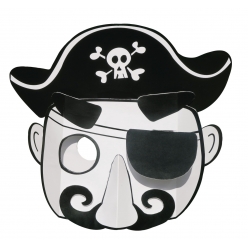 masque 3d carte forte capitaine pirate a colorier et a monter
