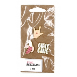 pins emaille decoratif girl gang 3 pieces