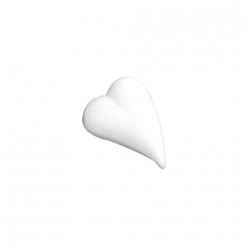 Coeur en polystyrène forme de goutte 8x5,5 cm