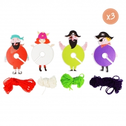 kit diy creer des personnages en pompon 12 pieces