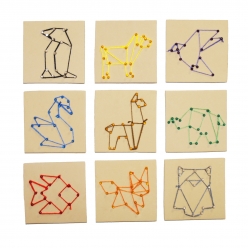 kit string art pour enfant tableau de fil tendu orig animals