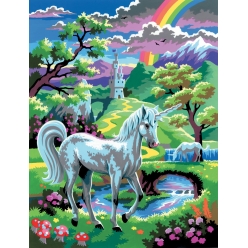 tableau peinture numero debutant licorne