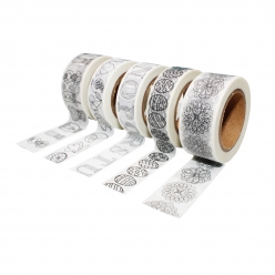 ruban adhesif masking tape a colorier 5 pieces