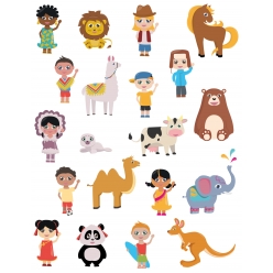 gommettes stickers enfant du monde 240 pieces