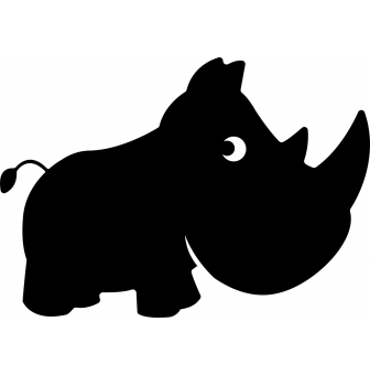 sticker geant en ardoise rhinoceros 80 x 58 cm 1 piece