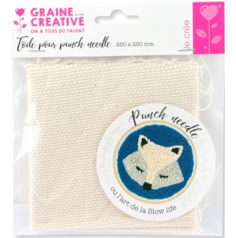 toile pour punch needle 25 x 25 cm