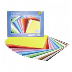 papier cartonne 35x25 cm 130g 25 couleurs assorties