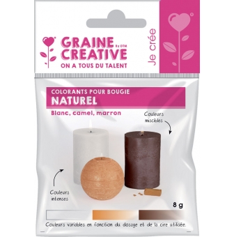 colorants solides pour bougie 3 couleurs naturel