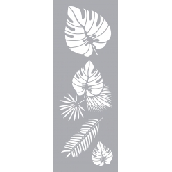 pochoir deco 15x40 cm tropical