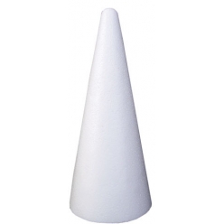 cone en styropor polystyrene hauteur 20 cm