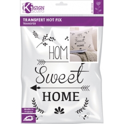 transfert thermocollant home sweet home noir a4