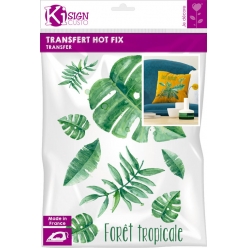 transfert thermocollant feuilles tropicales couleur a4