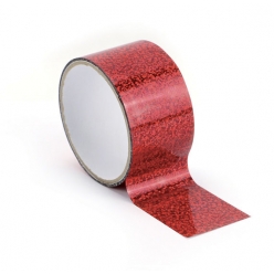 ruban adhesif large queen tape 48cm holographic rouge