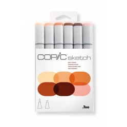 set copic sketch marqueurs manga 6 couleurs teintes chair