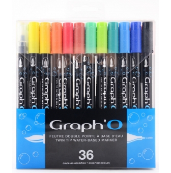 feutres graph o set de 36 couleurs