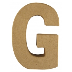 alphabet en papier mache 15 cm lettre g