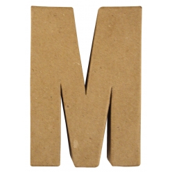 alphabet en papier mache 15 cm lettre m