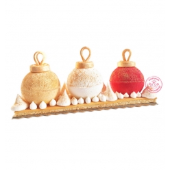 buche de noel original type boules de noel