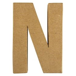 alphabet en papier mache 15 cm lettre n