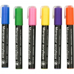 marqueur peinture acrylique assortiment 6 pieces