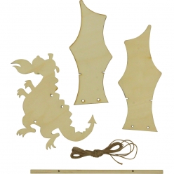 marionnette dragon a assembler en bois 40 cm