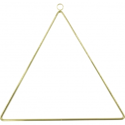support deco a suspendre triangle en metal dore 25 cm