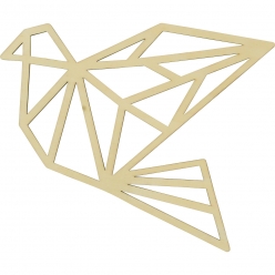 deco oiseau origami en bois 26 cm