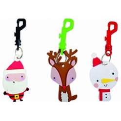 Kit Porte-clés de Noël en mousse 17 pièces pour faire 3 porte clés