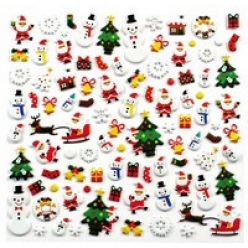 stickers 3d caoutchouc noel 93 pieces