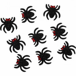sticker araignee halloween en mousse caoutchouc 4 cm 12 pieces