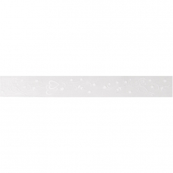 ruban organdi creme et double coeur 25 mm au metre