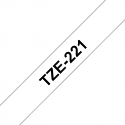 cartouche ruban etiqueteuse 9mm noir et transparent tze 121
