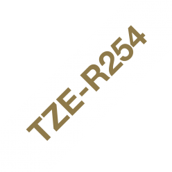 cartouche ruban etiqueteuse 24mm tissu dore sur rose tze re54