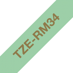 cartouche ruban etiqueteuse 12mm tissu dore sur blanc tze r234