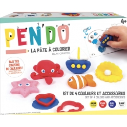 pen do pate a modeler crayon de couleur kit 4 couleurs accessoires