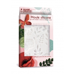 moule en silicone 20x13 cm floral