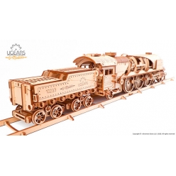 maquette en bois vintage ugears train a vapeur v express 538 pieces