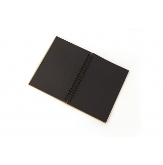 carnet couverture kraft interieur papier noir 24 cm