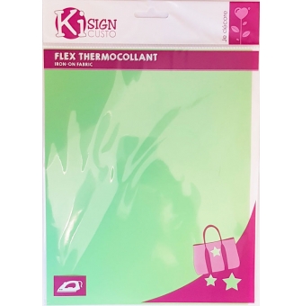 tissu flex thermocollant noir mat 20 x 25 cm