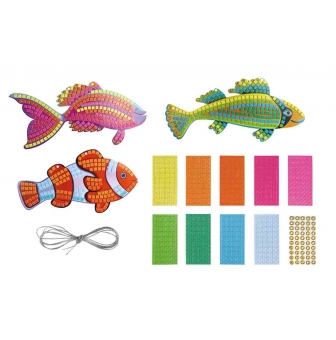 kit creatif enfant mosaique poissons 2d