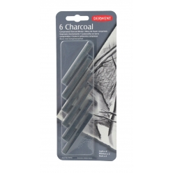 fusain compresse en bloc derwent charcoal 6 pieces