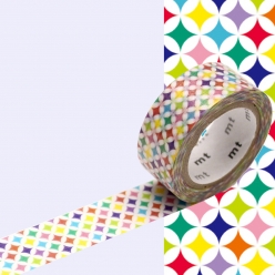masking tape mt pearl motif cercles multicolores sparkling circle